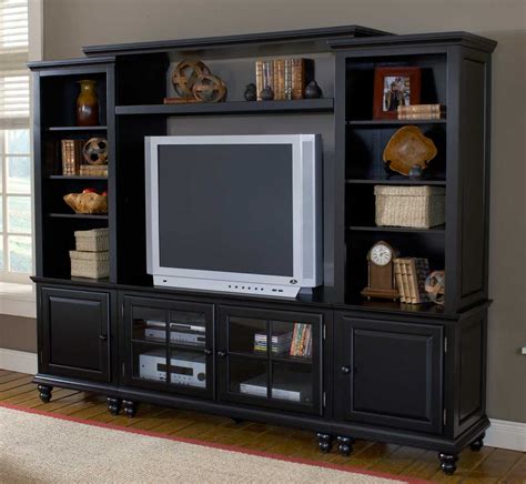 Hillsdale Grand Bay Small Entertainment Wall Unit - Black HD-6123SEC at ...