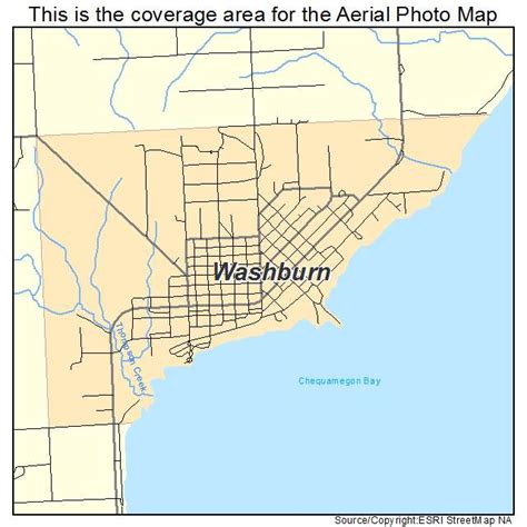 Aerial Photography Map of Washburn, WI Wisconsin