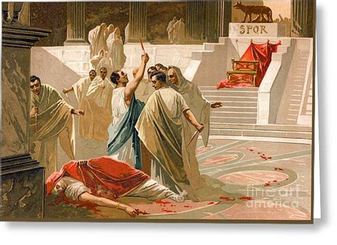 Assassination Of Julius Caesar Painting by Spanish School