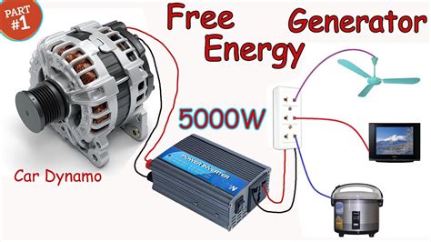 I turn the car alternator into a free energy generator/Homemade ...