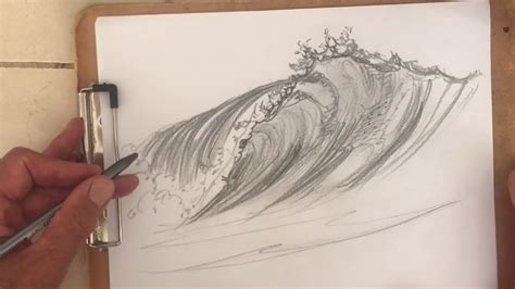 Draw a Breaking Wave Easily! Sketching video - Jim Freeheart #drawing # ...