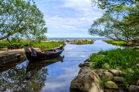 sweden, Rivers, Boats, Stones, Grass, Nature Wallpapers HD / Desktop ...