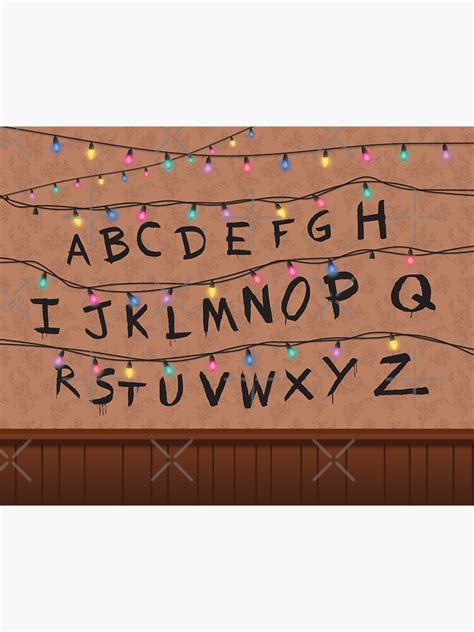 "Stranger Things Alphabet Wall" Sticker by ellums | Redbubble