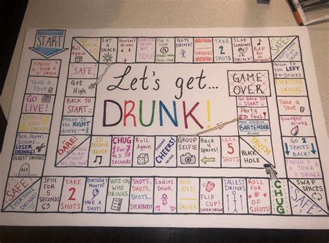 Lets Get Drunk Party Board Game | Etsy