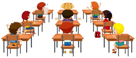 Student in the classroom isolated 293485 Vector Art at Vecteezy