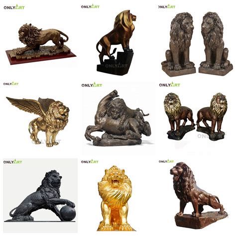 Minecraft Concrete Cement Guardian Copper Lion Statue For Driveway OAB ...