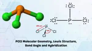 PCl3 Molecular Electron Geometry, Lewis Structure, Bond Angles and ...