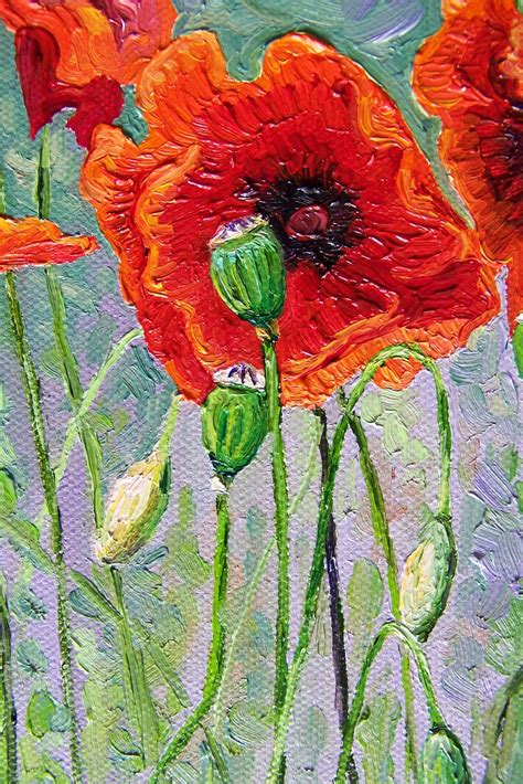 Audra's Oil Paintings: Red Poppies (2011), 8 x 10"