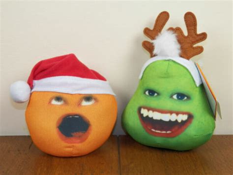 Annoying Orange Marshmallow & PEAR Talking Christmas Holiday Stuffed ...