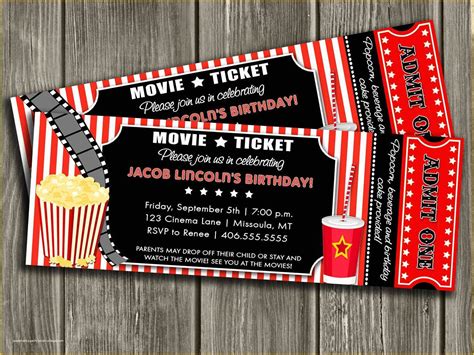 Ticket Invitation Template Free Of Template Movie Ticket Invitation ...