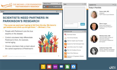 Michael J. Fox Foundation Webinar | Education Webinars | ON24 Customer ...