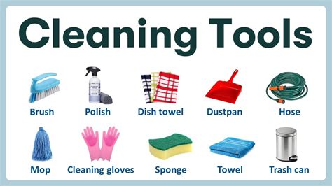 Cleaning Tools in English | List of Most Common Cleaning Tools Words ...