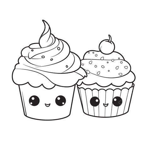 Kawaii Cupcake Coloring Pages Free Printable Printable, 41% OFF