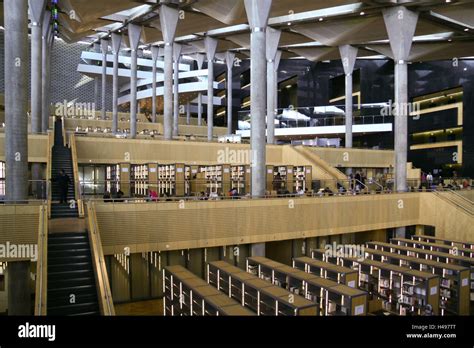 Egypt, Alexandria, new library, Bibliotheca Alexandrina Stock Photo - Alamy