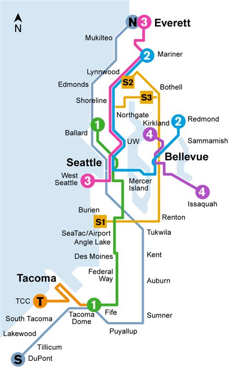 Tacoma Light Rail Route Map | Shelly Lighting