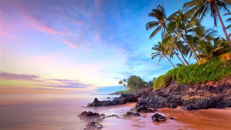 nature, clouds, sunset, water, Hanauma Bay, Hawaii HD Wallpaper