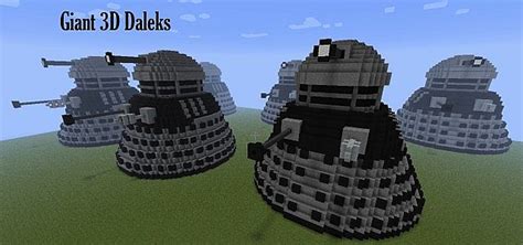 Giant 3D Daleks (Doctor Who) Minecraft Map