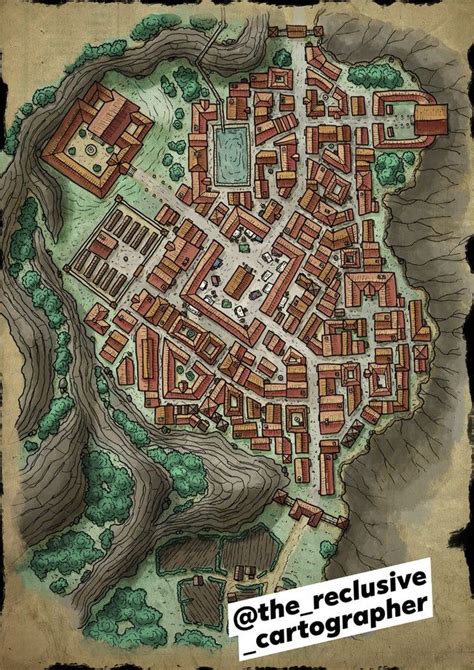 Roman inspired trading town in the mountains that I recently drew ...