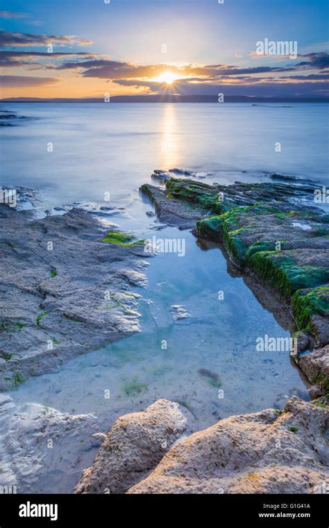 Sunset, Nairn Beach Stock Photo - Alamy