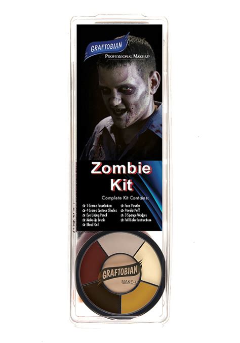 Graftobian Deluxe Zombie Face Makeup Kit | Zombie Costume Accessories