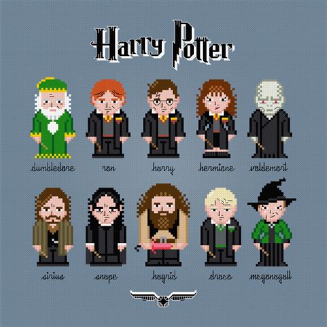 Harry Potter Movie Characters - Harry, Ron and Hermione Cross-Stitch ...