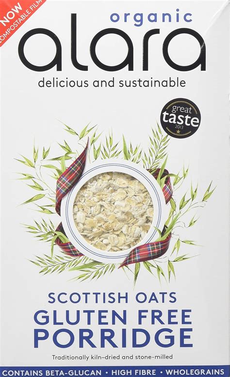 Alara Scottish Oats Porridge Flakes Organic Gluten Free 500 g (Pack of ...