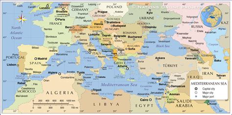 Political Map of Mediterranean Sea - Nations Online Project