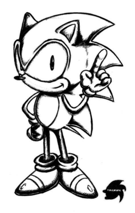 Sonic the Hedgehog Sketch - Classic Sonic by MilkywayKing on DeviantArt