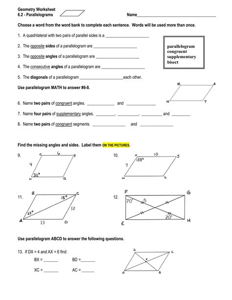 Geometry Worksheet 62 — db-excel.com