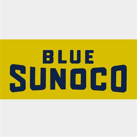 Blue Sunoco Flat Ad Glass - Vic's 66