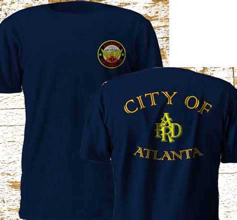 2019 Fashion New ATLANTA Georgia Fire Department FIREFIGHTER Navy T ...