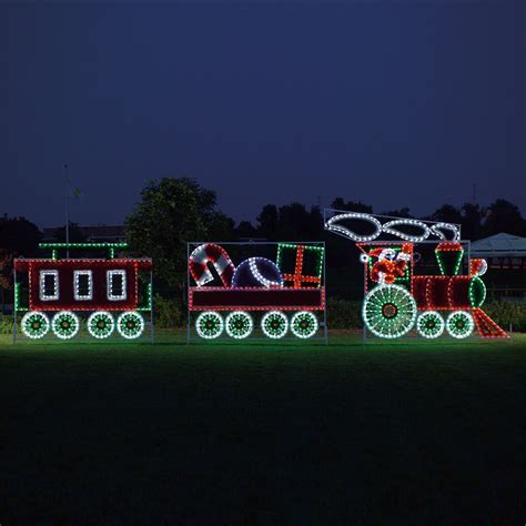 Outdoor Lighted Christmas Train Set — HolidayLights.com