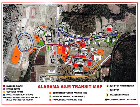 Alabama A&M University Campus Map - map of interstate