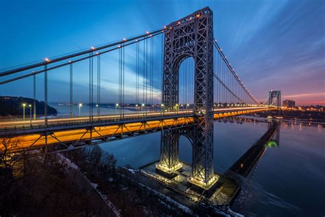 George Washington Bridge at sunrise | WC Transportation Services Group ...