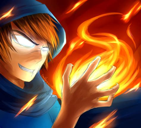 Herobrine - Through the Flames by Sableron on DeviantArt