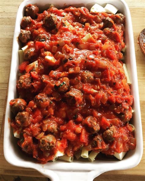 Mini Meatball Pasta Bake - Ree Drummond | Meatball pasta bake, Mini ...