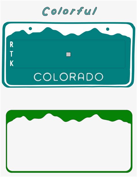 Big Image - Colorado License Plate Clipart Transparent PNG - 1697x2400 ...