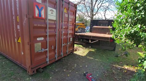 How To Move A Shipping Container By Yourself At Home - YouTube