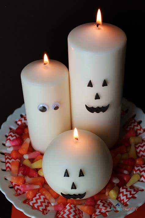 DIY Happy Halloween Candles - Shes {kinda} Crafty