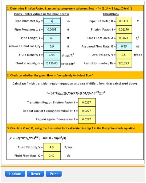 Pipe Flow Flow Rate and Velocity Equations and Calculator