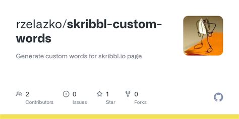 GitHub - rzelazko/skribbl-custom-words: Generate custom words for ...