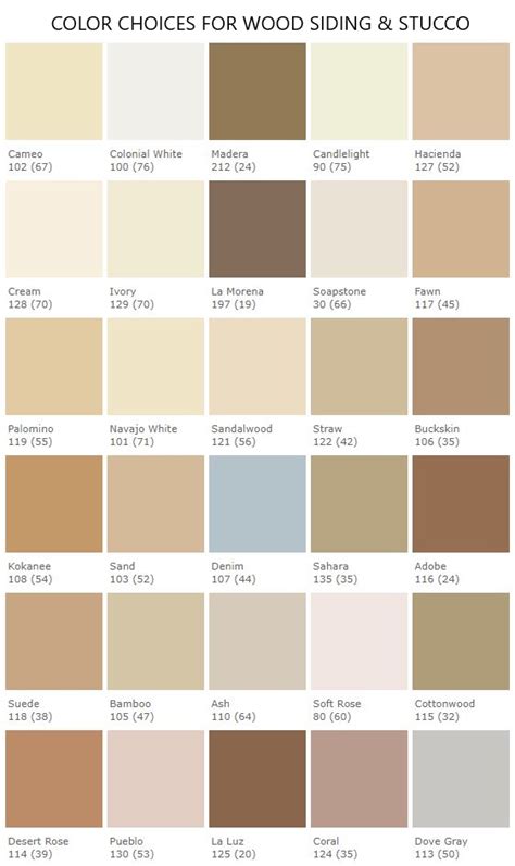 Paint & Stucco Color Chart - Bilt-Wel Buildings