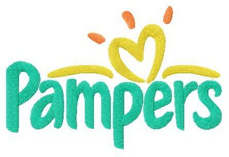 Pampers logo embroidery design