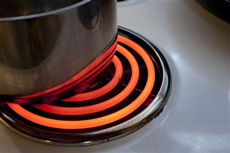 Cooking on an electric stove - Free Stock Image