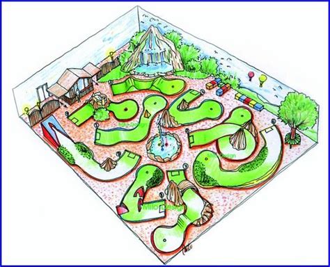 Blacklight adventure minigolf design and planning with many theme ...