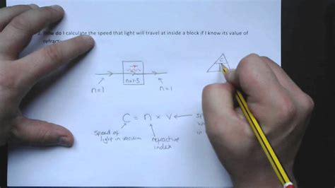 Compared to its average speed in air- the average speed of a beam of ...