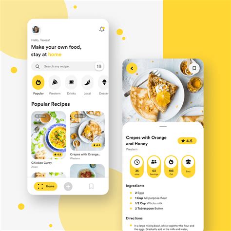 Mobile App - Food Recipe Application on Behance | Mobile app design ...