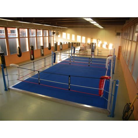 Ecofix floor-mounted double boxing ring with aluminium border | SportCom