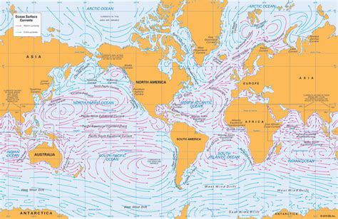 Ocean surface currents | Map, Oceanography, Ocean