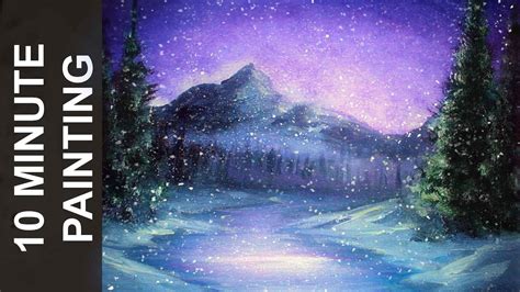 Winter Night Painting